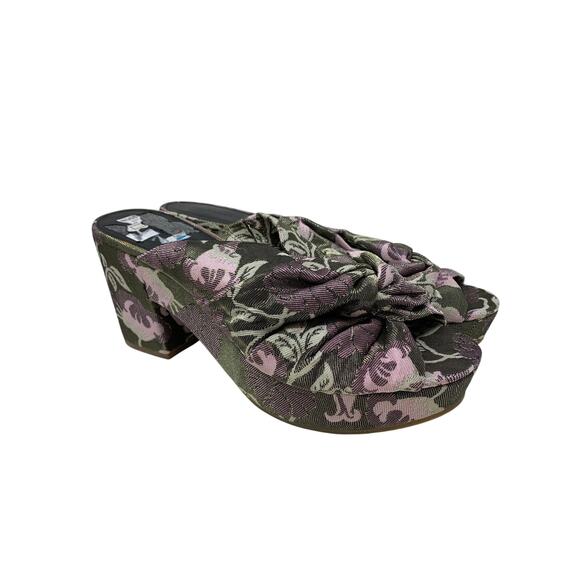 Rebecca Minkoff Shoes - Rebecca Minkoff Jaden Floral Jacquard Platform Sandals Womens Sz 10 Purple Green